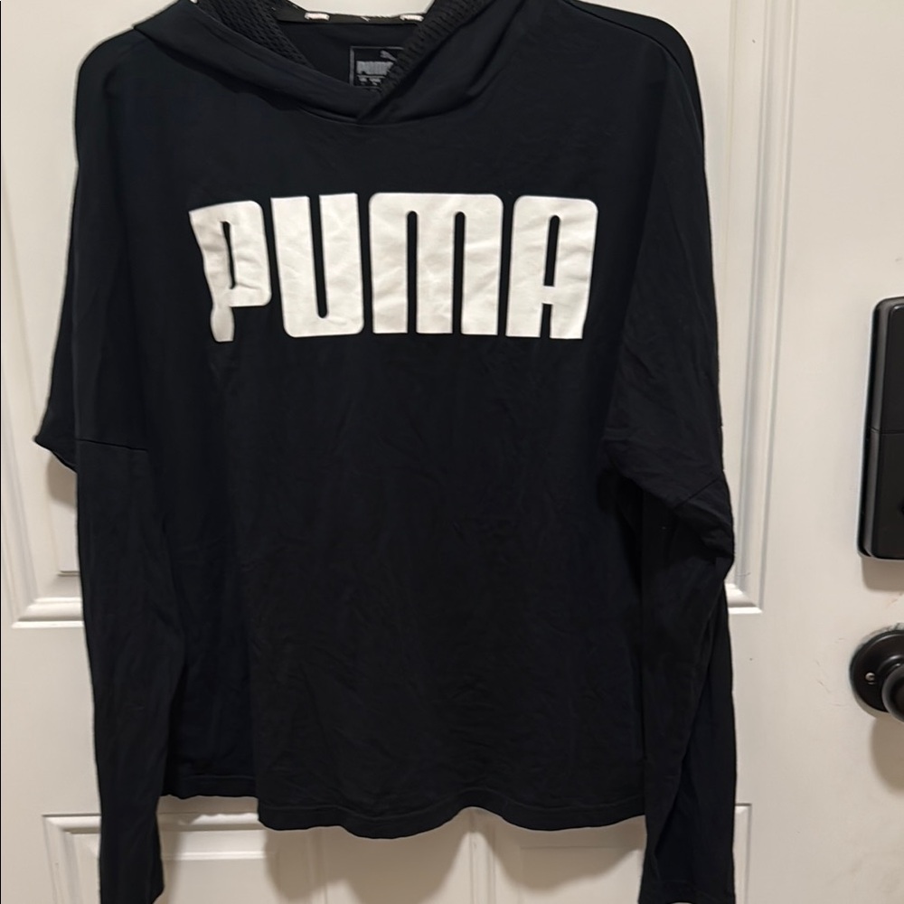 Puma Black Pullover with White Logo